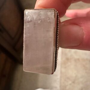 Moonstone Sterling Silver 925 stamped Rectangular Ring size 8